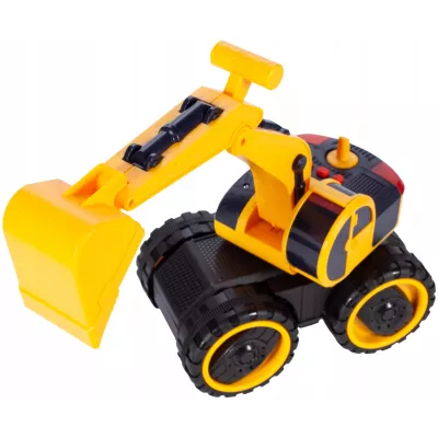 Koparka Budowlana z Napędem, Światłami i Dźwiękami – Wytrzymała Zabawka do Piasku, Ogrodu i Domu | Dla Dzieci