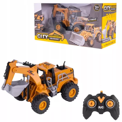 Koparka RC z dymem, światłami i dźwiękiem – Zdalnie sterowany pojazd budowlany 3+
