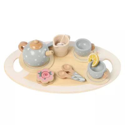 Drewniany Serwis do Herbatki dla Dzieci – Zestaw 13 el. | Zabawa w Dom i Kawiarenkę