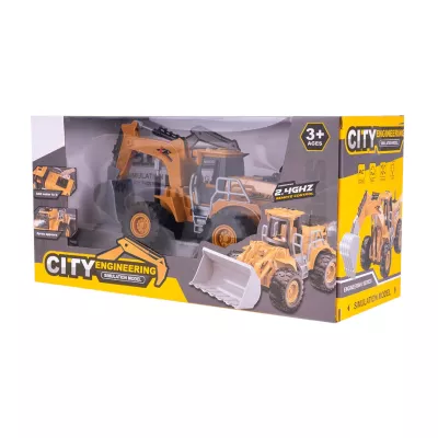 Koparka RC z dymem, światłami i dźwiękiem – Zdalnie sterowany pojazd budowlany 3+