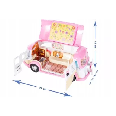 Kamper Lodziarnia dla Lalek 2w1 – ICE Cream Camper | Food Truck, Kawiarenka, Akcesoria | Kreatywna Zabawa 3+