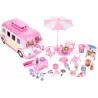 Kamper Lodziarnia ICE Cream Camper 2w1 dla Lalek – Mobilny Food Truck z Akcesoriami | Kreatywna Zabawa, Desery, Kawiarenka