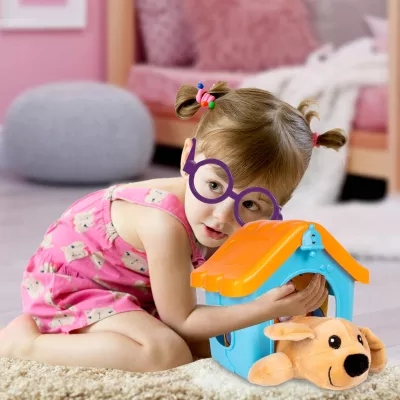 Zestaw Mały Weterynarz – piesek pluszowy, buda i akcesoria weterynaryjne