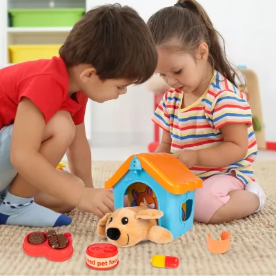 Zestaw Mały Weterynarz – piesek pluszowy, buda i akcesoria weterynaryjne