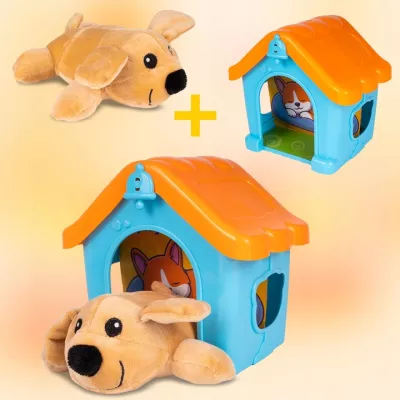 Zestaw Mały Weterynarz – piesek pluszowy, buda i akcesoria weterynaryjne