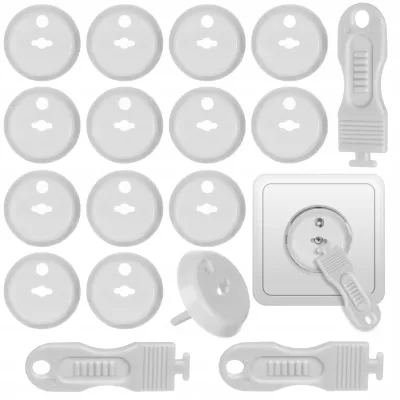 Zabezpieczenia Kontaktów dla Dzieci 15 szt. – Blokada Gniazdek z Kluczykiem, Bezpieczeństwo w Domu