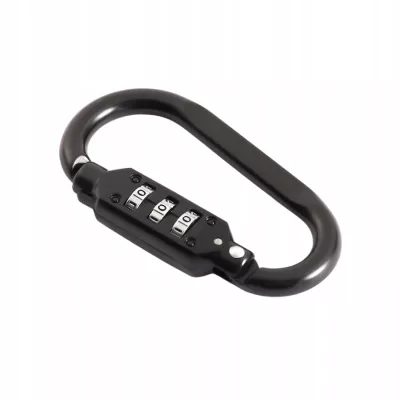Karabińczyk z szyfrem mocne zapięcie brelok do wózka 3 cyfrowa