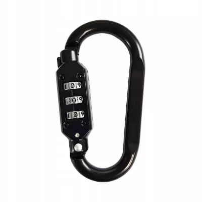 Karabińczyk z szyfrem mocne zapięcie brelok do wózka 3 cyfrowa