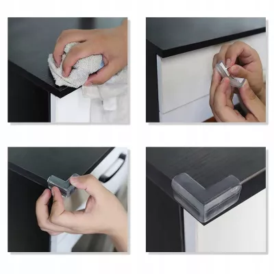 Przezroczyste zabezpieczenia narożników mebli 10 szt. ochraniacze