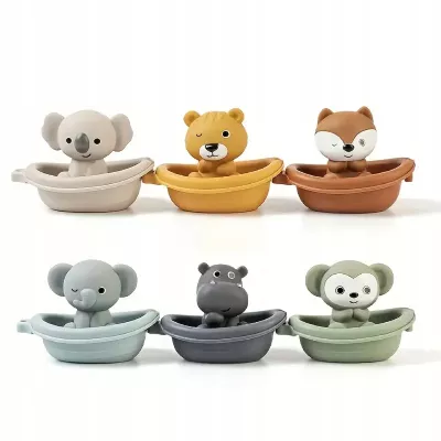 Zabawki do kąpieli na palce - zwierzątka silikonowe dla dzieci