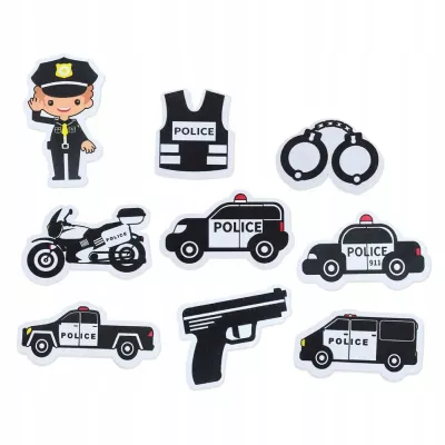 Grube piankowe policyjne naklejki do wanny do kąpieli policja