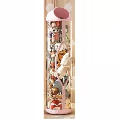 Organizer pojemnik na zabawki 112 cm zapinany na zamek różowy