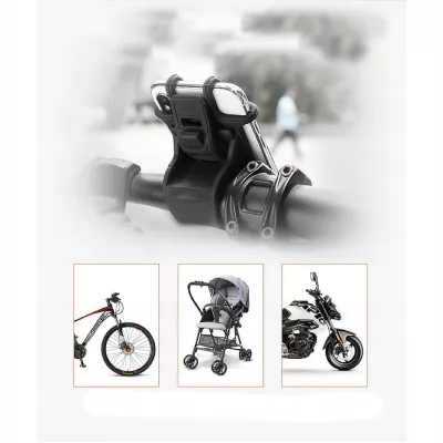 Uchwyt na telefon do roweru obrotowy silikonowy czarny stabilny