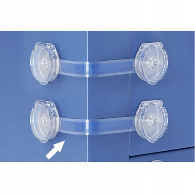 Silikonowa blokada szafek i drzwiczek - zestaw 10 szt. zabezpieczenie