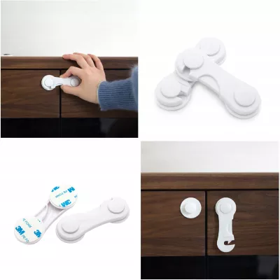 Blokady szafek i szuflad dla dzieci mocne zabezpieczenia 12 szt.