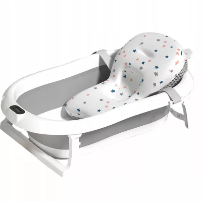 Składana wanienka z termometrem bezpieczna kąpiel + poduszka do kapieli