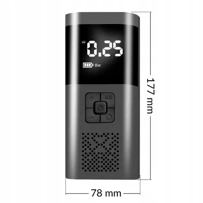 Akumulatorowa pompka elektryczna mini kompresor samochodowy flashlight SOS