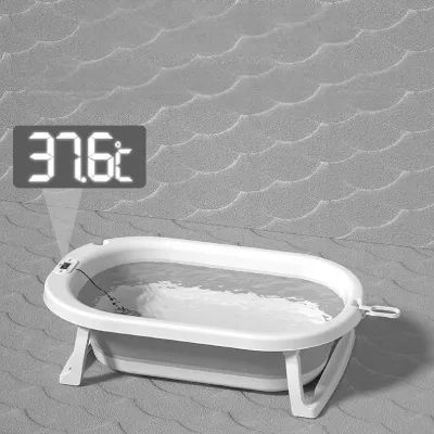 Składana wanienka z termometrem bezpieczna kąpiel + poduszka do kapieli