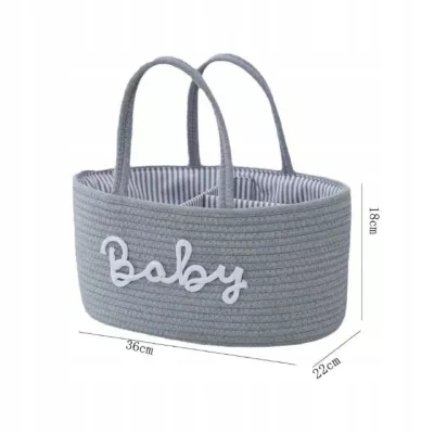 Organizer na pieluszki dla mamy torba na akcesoria niemowlaka szara