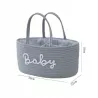 Organizer na pieluszki dla mamy torba na akcesoria niemowlaka szara