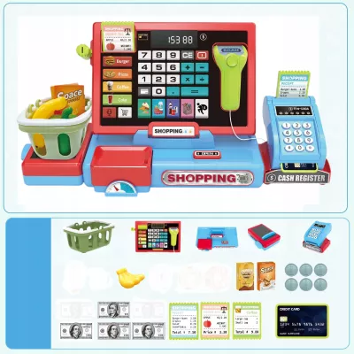 Elektroniczna kasa fiskalna sklepowa dla dzieci akcesoria zabawa w sklep