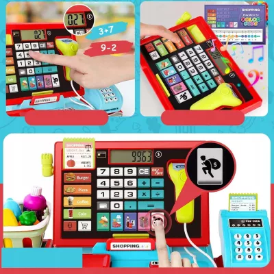 Elektroniczna kasa fiskalna sklepowa dla dzieci akcesoria zabawa w sklep