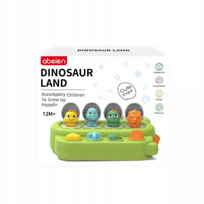 Interaktywna zabawka edukacyjna wyskakujące dinozaury Pop-up grzechotka