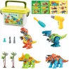 Zestaw Klocków konstrukcyjnych Dinozaury Wkrętarka na baterie i Śrubokręt