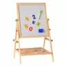 Drewniana Tablica Stojąca Dwustronna Kredowa i Suchościeralna dla dzieci
