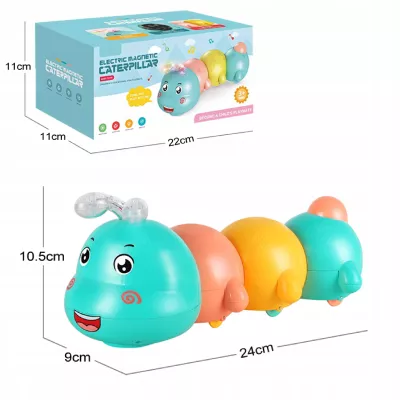 Interaktywna Gąsienica do Raczkowania dla dzieci światła dźwięk melodia