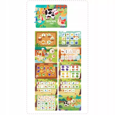 Książeczka Montessori Farma na rzepy DIY Edukacyjna i Kreatywna dla dzieci