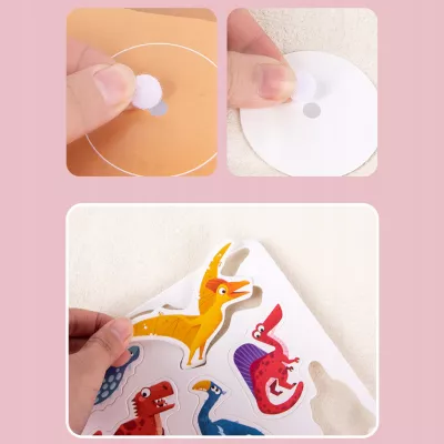 Książeczka Edukacyjna Dinozaury Puzzle Na Rzep Alfabet Kształty Montessori