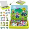 Tablica suchościeralna magnetyczna układanka farma zwierzątka ZKB