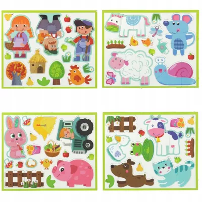 Tablica suchościeralna magnetyczna układanka farma zwierzątka ZKB