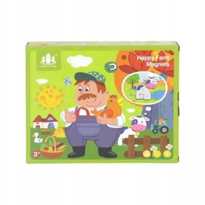 Tablica suchościeralna magnetyczna układanka farma zwierzątka ZKB