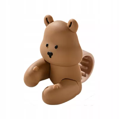 Silikonowa osłona na klamkę - anty uderzeniowy ochraniacz drzwi miś brązowy