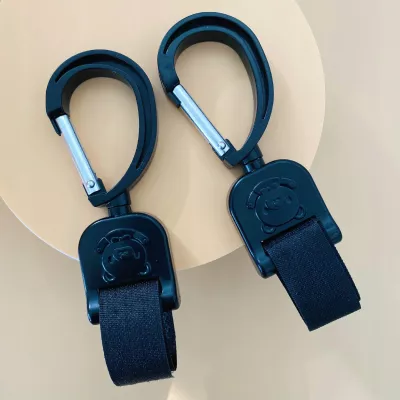 Uniwersalny zestaw 2 zaczepów uchwyt do wózka mocny hak na torbę zakupy