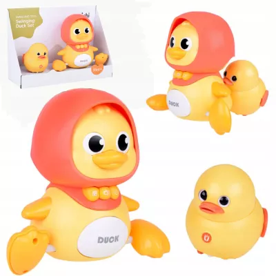 Interaktywna kaczka z maluchem na magnes dla dzieci nauka raczkowania