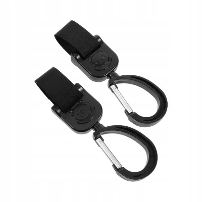 Uniwersalny zestaw 2 zaczepów uchwyt do wózka mocny hak na torbę zakupy