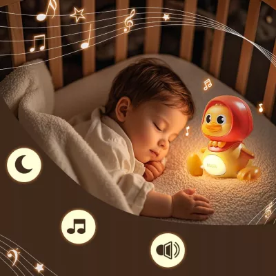 Interaktywna kaczka z maluchem na magnes dla dzieci nauka raczkowania