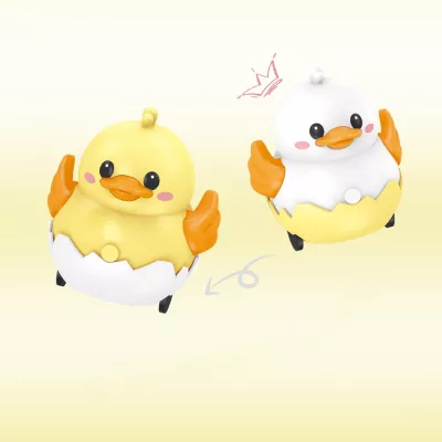 Interaktywna Kaczuszka z maluchami na magnes nauka raczkowania dla dzieci