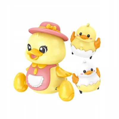 Interaktywna Kaczuszka z maluchami na magnes nauka raczkowania dla dzieci