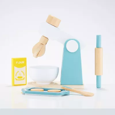 Drewniany Mikser Kuchenny dla Dzieci Akcesoria Zabawa w Gotowanie