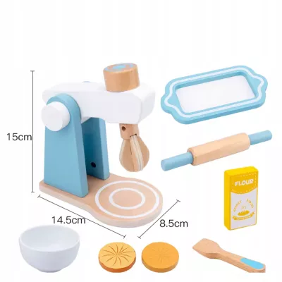 Drewniany Mikser Kuchenny dla Dzieci Akcesoria Zabawa w Gotowanie
