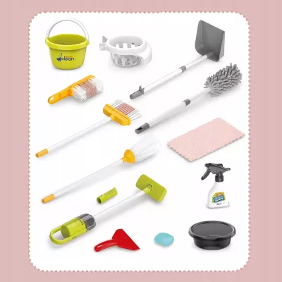 Zestaw do Sprzątania Elektroniczny Odkurzacz Mop Wiaderko Akcesoria Stojak