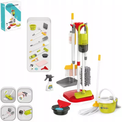 Zestaw do Sprzątania Elektroniczny Odkurzacz Mop Wiaderko Akcesoria Stojak