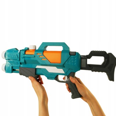 Duży Pistolet na Wodę z Podwójną Lufą 58 cm - Karabin Sikawka z Pompką Duży Pistolet na Wodę z Podwójną Lufą 58 cm - Karabin Sikawka z Pompką