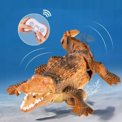 Zdalnie sterowany krokodyl do wanny-zabawka do kąpieli LED pilot dla dzieci