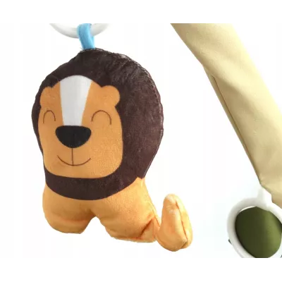 Mata edukacyjna sensoryczna interaktywna Liść z pałąkami i zabawkami 0+