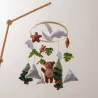 Karuzelka do Łóżeczka Dziecięcego Boho Naturalne Drewno z pałąkiem Bear